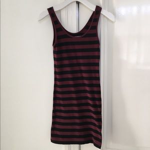 Striped Stretchy Tank Dress/Long Tunic